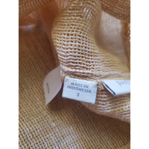 J. Jill Pure Beige Boxy Gauzy 100% Linen Shirt Top Breezy Summer Women Small - Picture 4 of 6